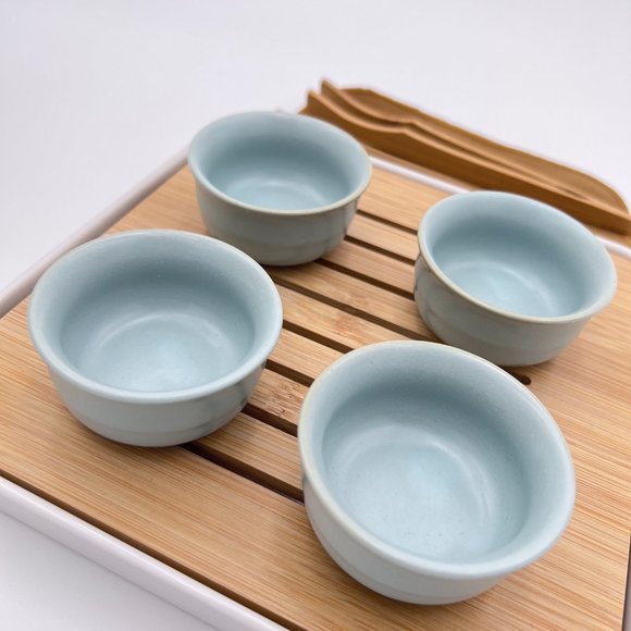 Ceramic Tea Set Tray and Travel Bag for Travel Home Outdoor and Office T4 - Picture 5 of 6